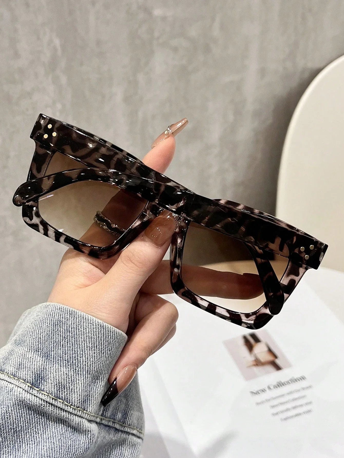 1/2Pcs Retro High-Quality Square Large-Frame Fashion Glasses, Suitable for Both Men and Women, Ideal for Driving and Daily Wear