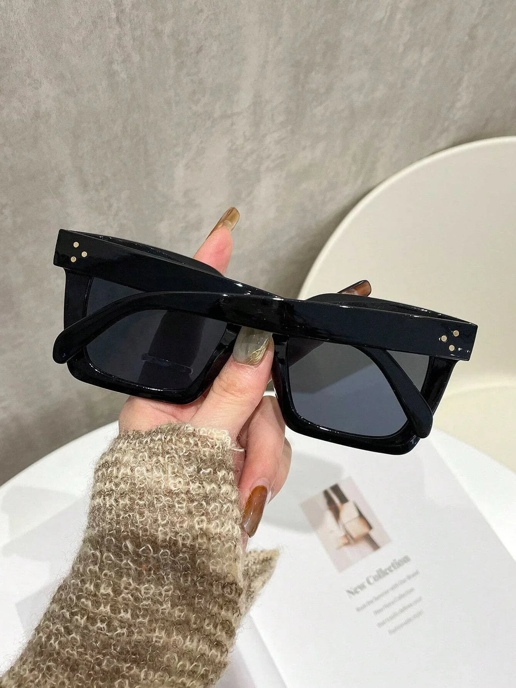 1/2Pcs Retro High-Quality Square Large-Frame Fashion Glasses, Suitable for Both Men and Women, Ideal for Driving and Daily Wear