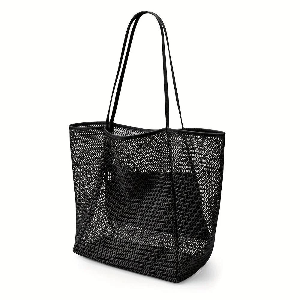 Beach Tote Bag - Durable Shoulder Bag with Open Top for Travel, Shopping