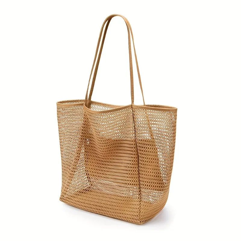 Beach Tote Bag - Durable Shoulder Bag with Open Top for Travel, Shopping